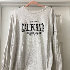 women's grey long sleeve shirt
